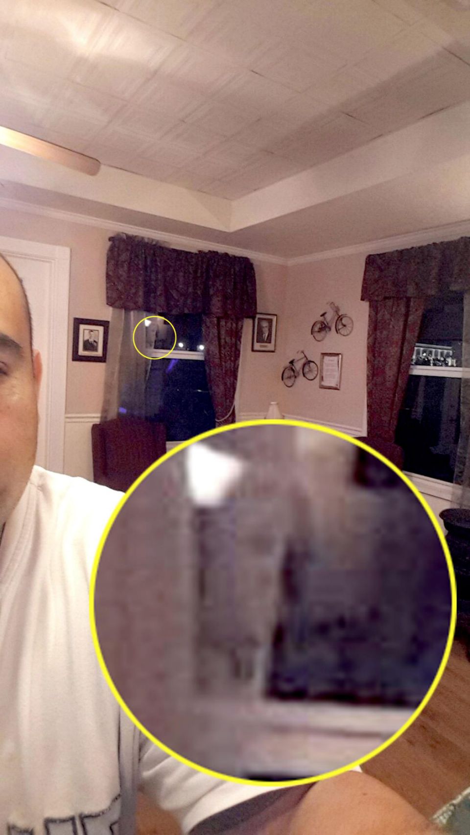 Investigator snaps selfie with terrifying ghost face